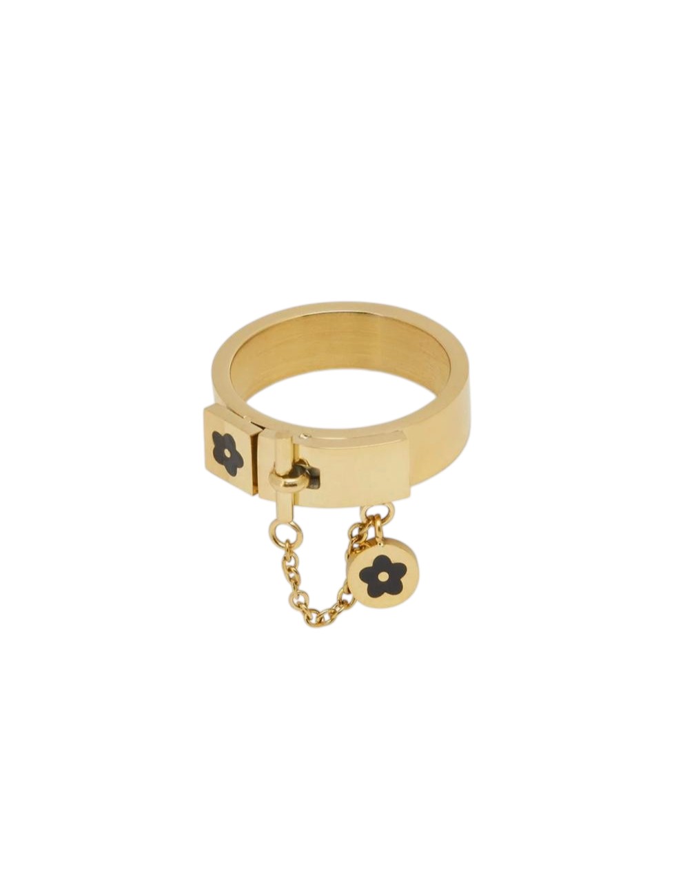 Anel Luminosidade Floral Banhado em Ouro 18K