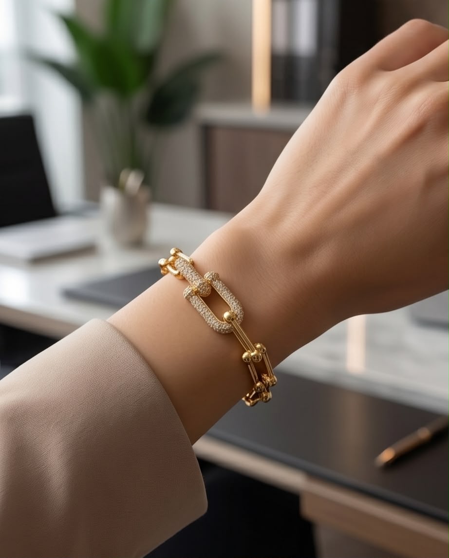 Pulseira Kaylie Banhada em Ouro 18K - Imagem 4