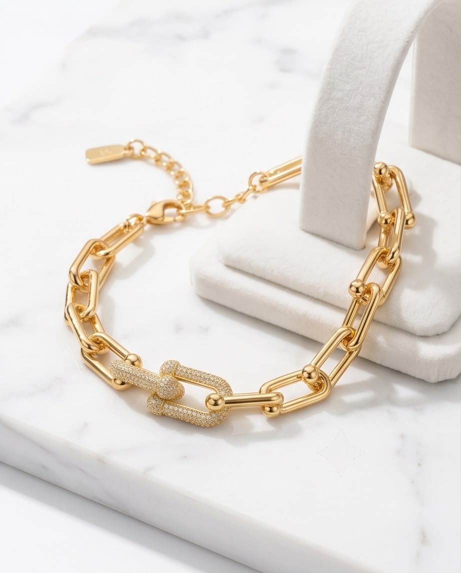 Pulseira Kaylie Banhada em Ouro 18K - Imagem 5