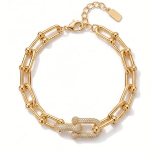 Pulseira Kaylie Banhada em Ouro 18K