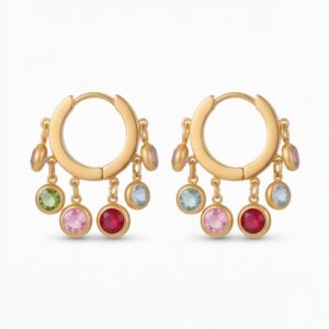 Brinco Coloré Banhado em Ouro 18K