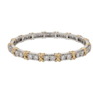 Bracelete Riviera X Cravejado com Brilhantes